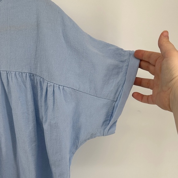 Cottagecore Soft Girl Casual Chin Farmcore Coquette Feminine Blue 100%Cotton SZL - Picture 10 of 12